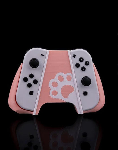 Accessori da gioco a forma di gatto stampati in 3D: impugnature per controller e cover per dock a forma di zampa di gatto, divertenti regali per giocatori, accessori per Switch