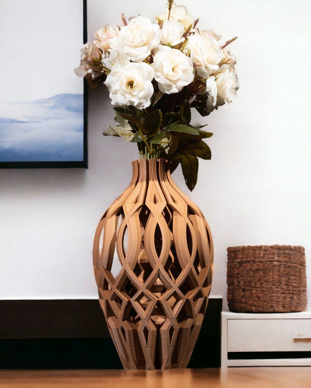 Vista Vase – Vaso decorativo moderno stampato in 3D | Elemento decorativo geometrico per la casa, design scultoreo