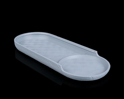 Raw Concrete Kit – Kit scrivania industriale stampato in 3D | Organizer da scrivania con texture in cemento, arredamento rustico minimalista