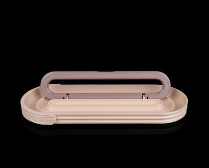 Organizer da Scrivania “Natural Timber Kit” – Set Accessori in Stile Legno per Ufficio e Casa