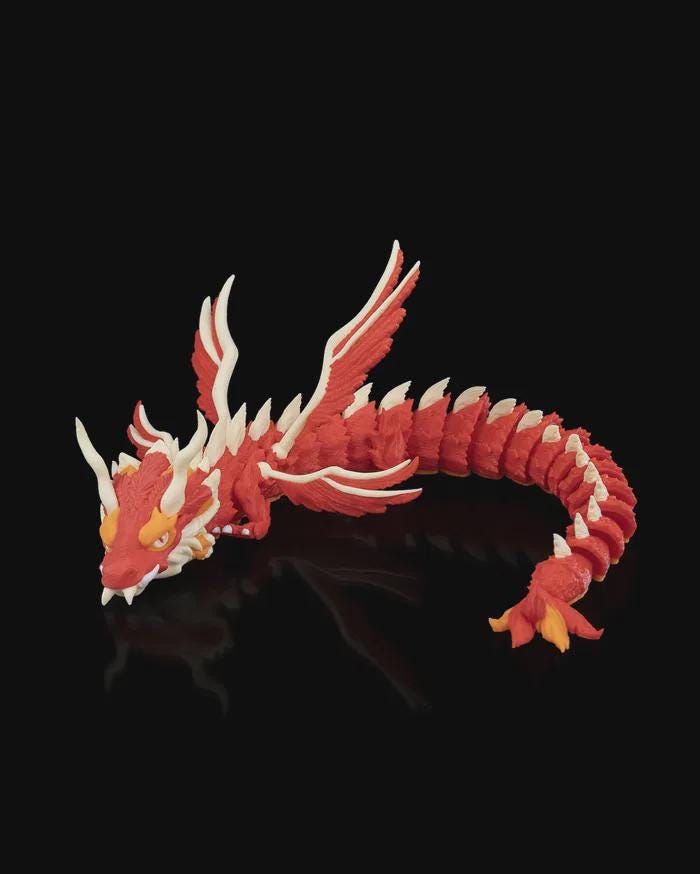 Dragonation Collection – Collezione Fantasy di Draghi 3D Stampati, Collezionabili e Flessibili