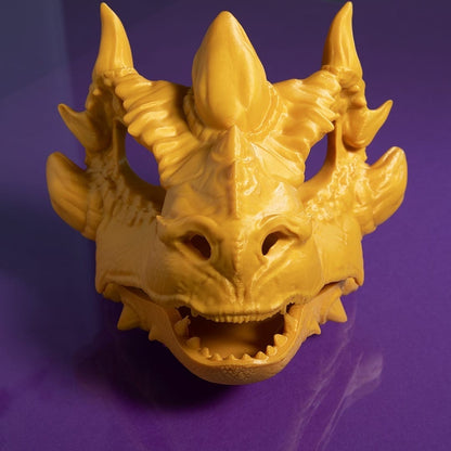 Maschera di Drago - File STL per Stampante 3D - Costume Unico e Personalizzabile per Cosplay e Feste
