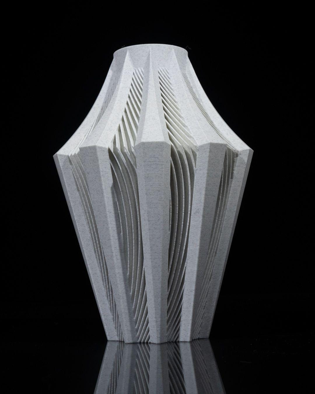 Walo Vase – Vaso geometrico moderno stampato in 3D | Arredamento minimalista per la casa, scultura contemporanea, regalo di design