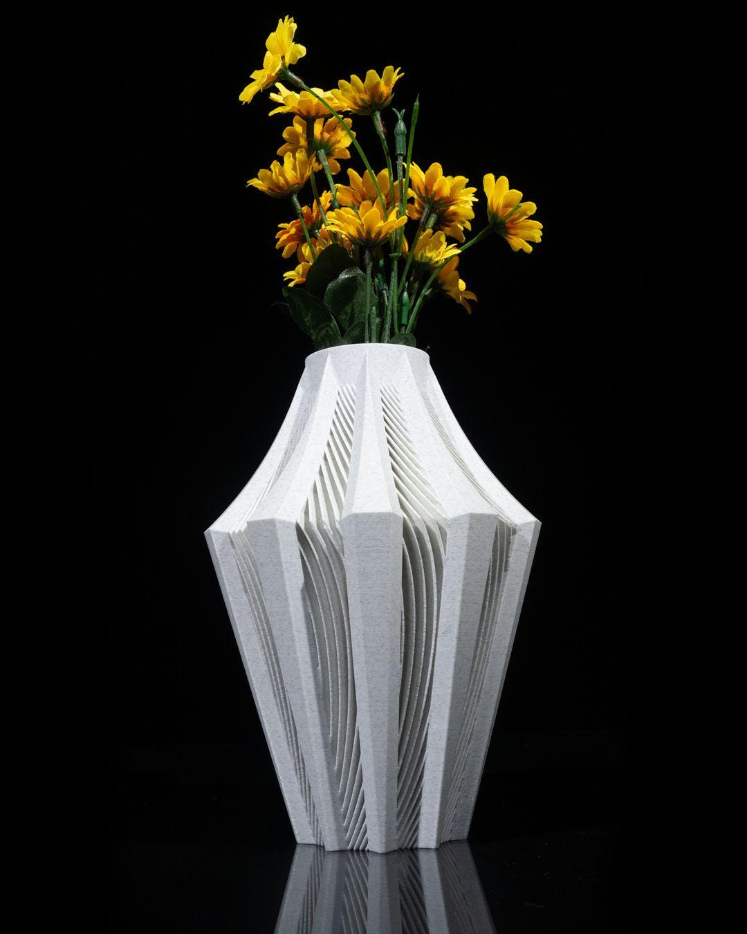 Walo Vase – Vaso geometrico moderno stampato in 3D | Arredamento minimalista per la casa, scultura contemporanea, regalo di design