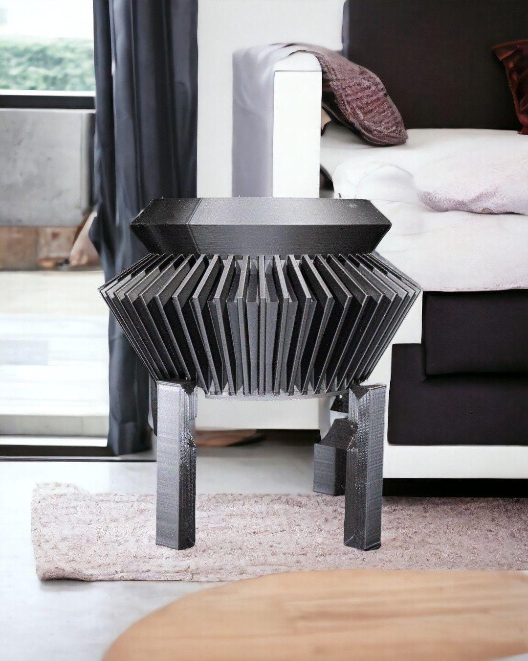 Quano Planter – Moderno vaso geometrico stampato in 3D con supporto e drenaggio, arredamento contemporaneo per la casa