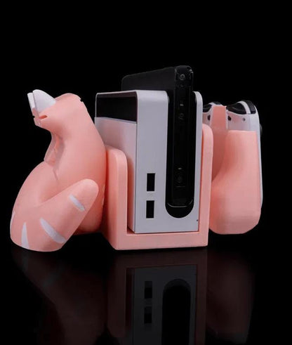 Accessori da gioco a forma di gatto stampati in 3D: impugnature per controller e cover per dock a forma di zampa di gatto, divertenti regali per giocatori, accessori per Switch