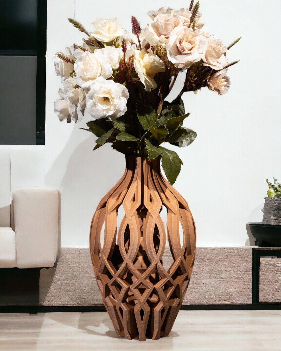 Vista Vase – Vaso decorativo moderno stampato in 3D | Elemento decorativo geometrico per la casa, design scultoreo