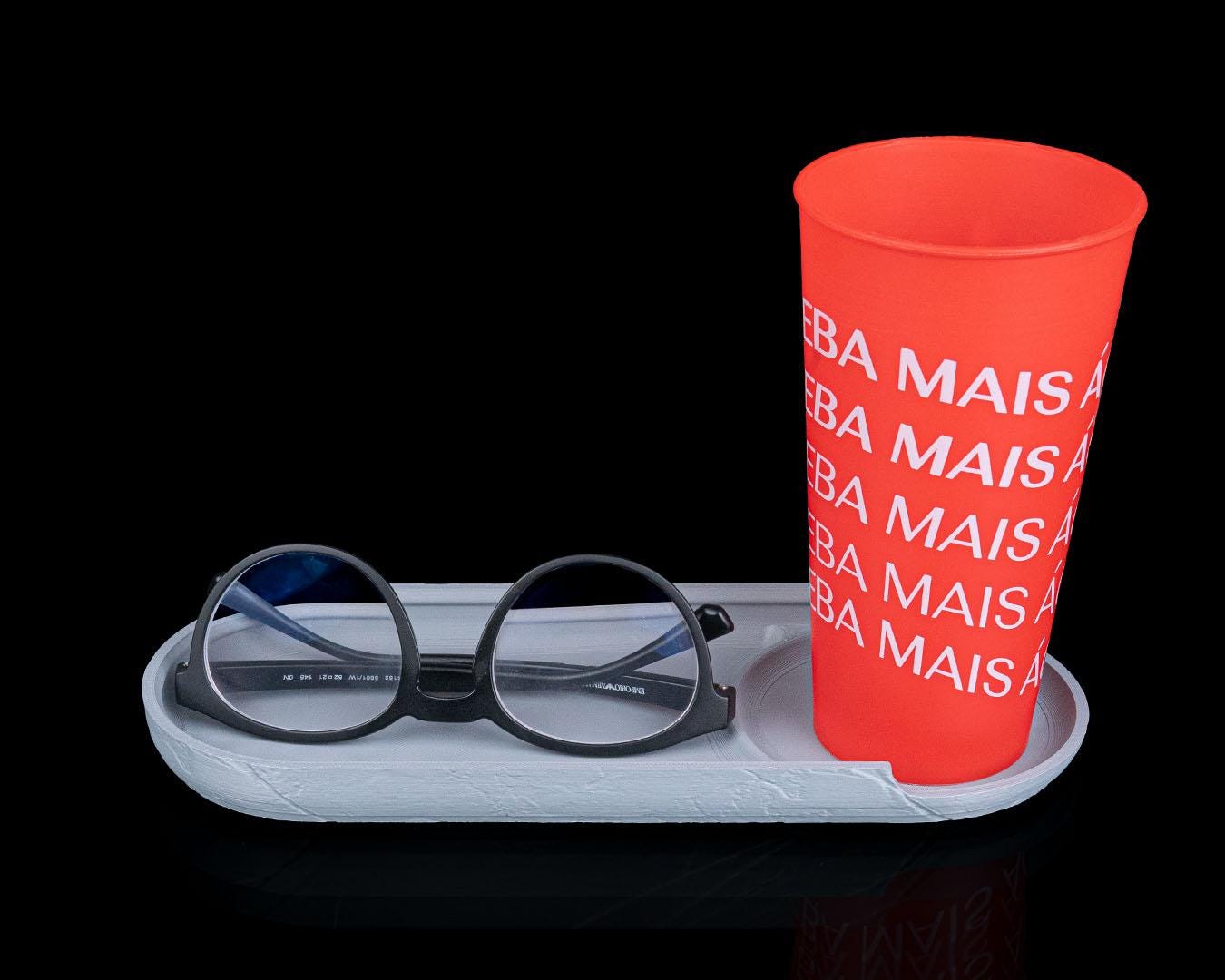 Raw Concrete Kit – Kit scrivania industriale stampato in 3D | Organizer da scrivania con texture in cemento, arredamento rustico minimalista