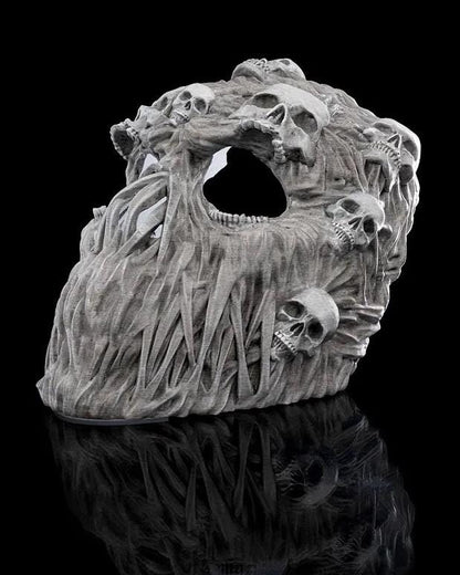Maschera di Halloween con volto da ghoul: maschera horror inquietante stampata in 3D, decorazione da parete gotica, decorazione spettrale di Halloween, costume spaventoso, arredamento horror per la casa