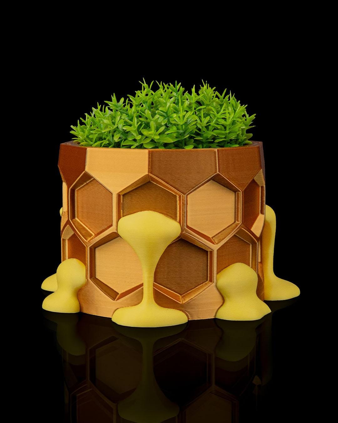 Honeycomb Planter – Vaso a nido d'ape stampato in 3D, design a forma di miele che gocciola, moderno vaso da interni