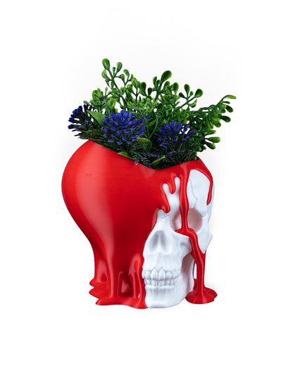 Love Decay Planter – Vaso per piante grasse con teschio gotico stampato in 3D, decorazione per la casa romantica e oscura, regalo inquietante