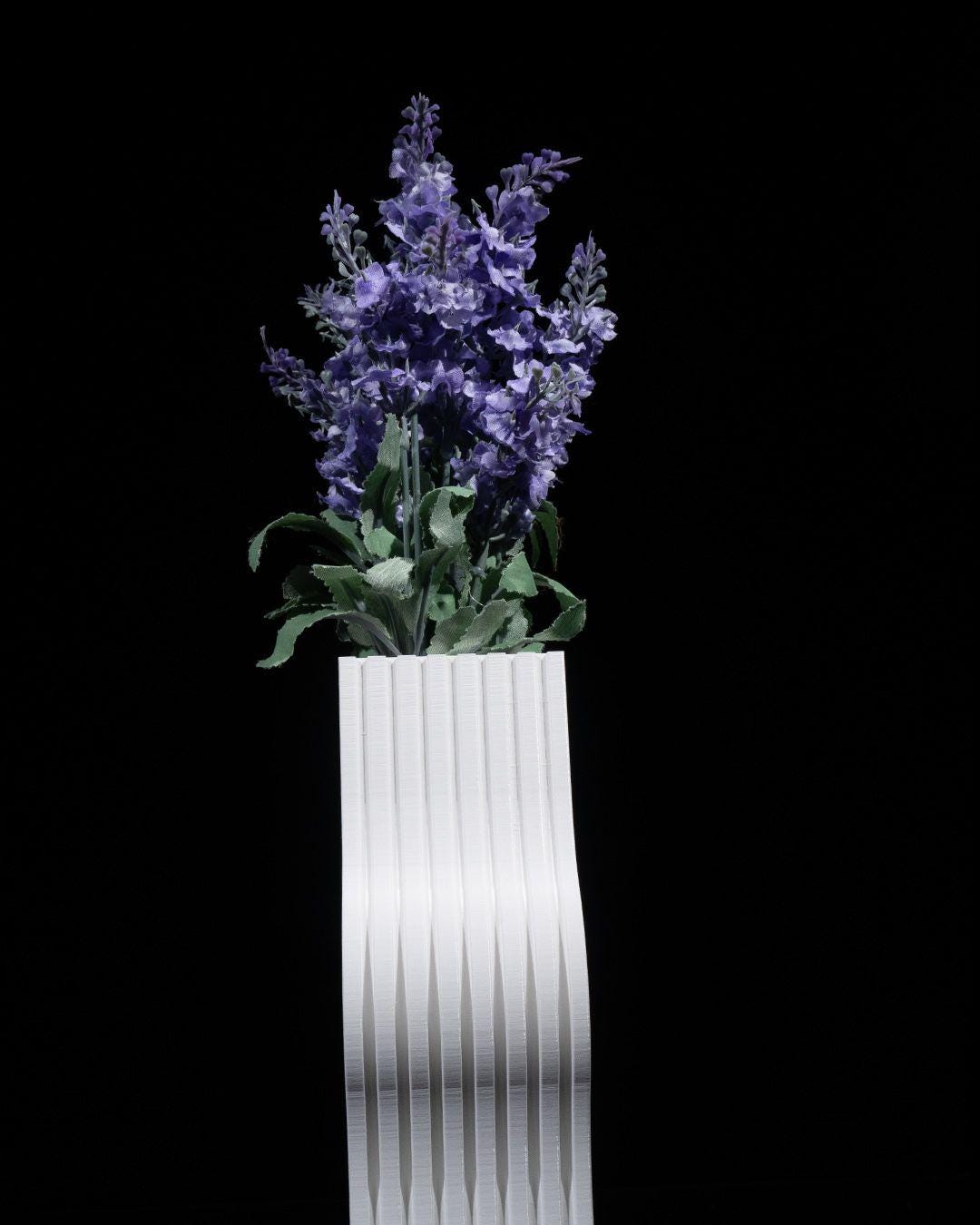 Nallo Vase – Vaso geometrico moderno stampato in 3D, arredamento contemporaneo per la casa e pezzo d'arredo scultoreo