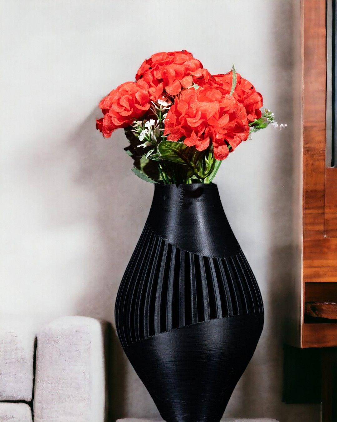 Rinex Vase – Elegante vaso geometrico stampato in 3D, moderno elemento decorativo per la casa, pezzo scultoreo architettonico