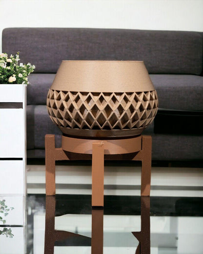 Elson Planter – moderna fioriera geometrica stampata in 3D, arredamento contemporaneo per la casa, vaso per piante grasse e portafiori da interno