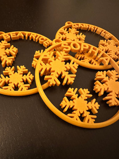 Pallina di Natale 3D personalizzata con nome - stampata in 3D in PLA