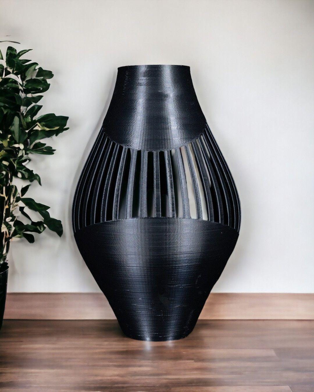 Rinex Vase – Elegante vaso geometrico stampato in 3D, moderno elemento decorativo per la casa, pezzo scultoreo architettonico