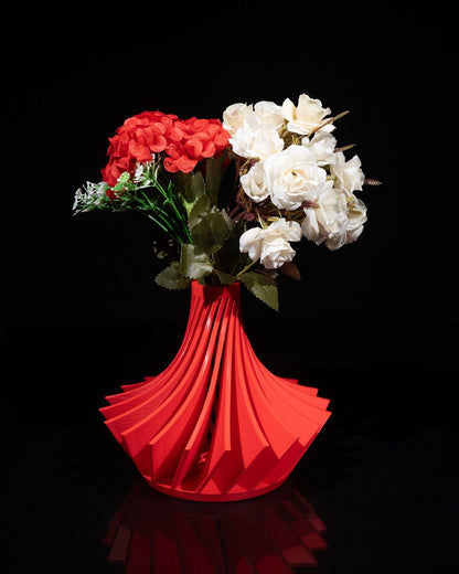 Karioshort Vase – Vaso geometrico moderno e compatto stampato in 3D, arredamento contemporaneo per la casa, piccolo pezzo decorativo scultoreo