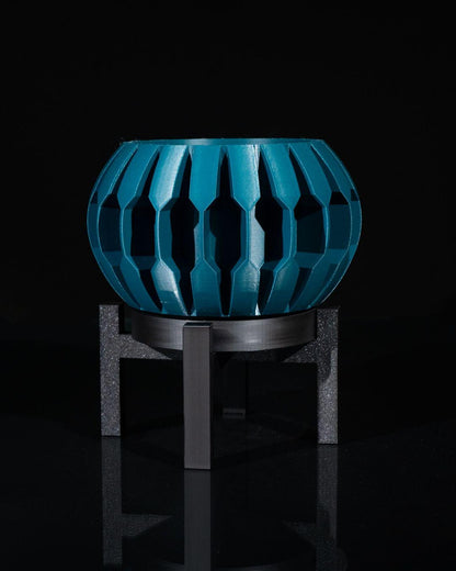 Gervi Planter – Moderna fioriera geometrica stampata in 3D con supporto e drenaggio, arredamento contemporaneo per la casa, vaso per piante grasse