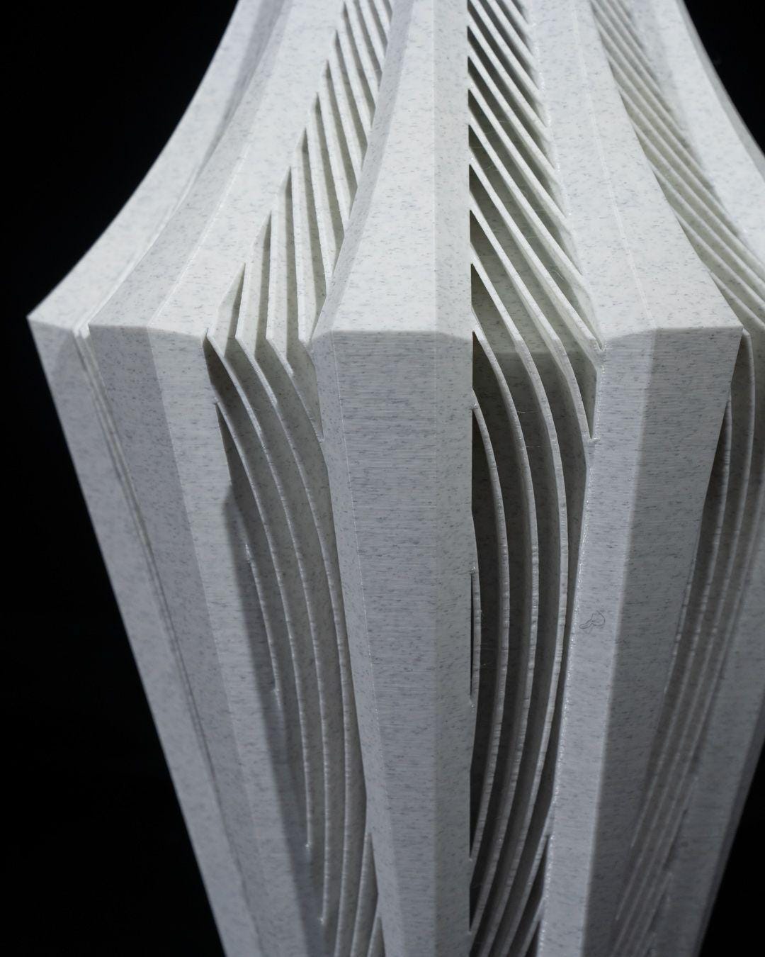 Walo Vase – Vaso geometrico moderno stampato in 3D | Arredamento minimalista per la casa, scultura contemporanea, regalo di design