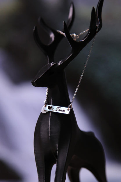 Collana o braccialetto personalizzati - Gioielli con nome personalizzato, regalo unico e personalizzato in acciaio inossidabile dorato inciso, regalo alla moda