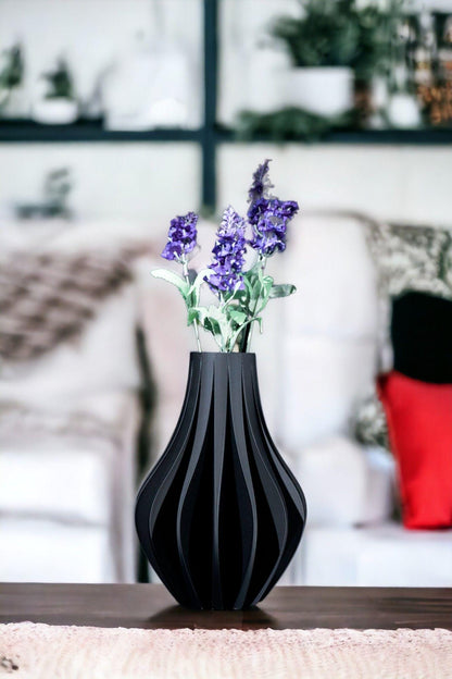 Zolara Vase – Vaso decorativo moderno stampato in 3D | Decorazione scultorea per la casa, pezzo d'arredo minimalista