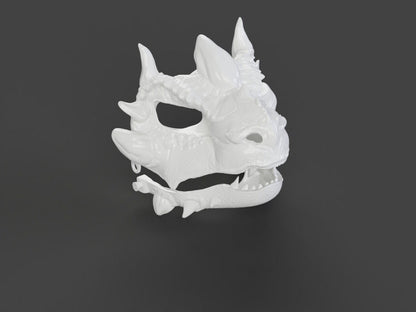 Maschera di Drago - File STL per Stampante 3D - Costume Unico e Personalizzabile per Cosplay e Feste