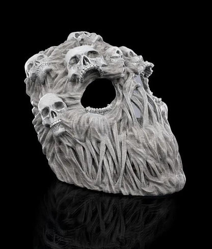 Maschera di Halloween con volto da ghoul: maschera horror inquietante stampata in 3D, decorazione da parete gotica, decorazione spettrale di Halloween, costume spaventoso, arredamento horror per la casa