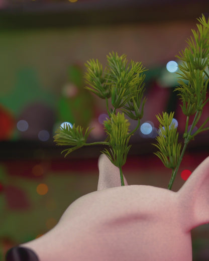 Vaso Rudolph stampato in 3D – Vaso da interni per fiori finti