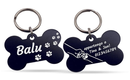 Targhetta per cani Personalizzata - in Alluminio incisa a Laser